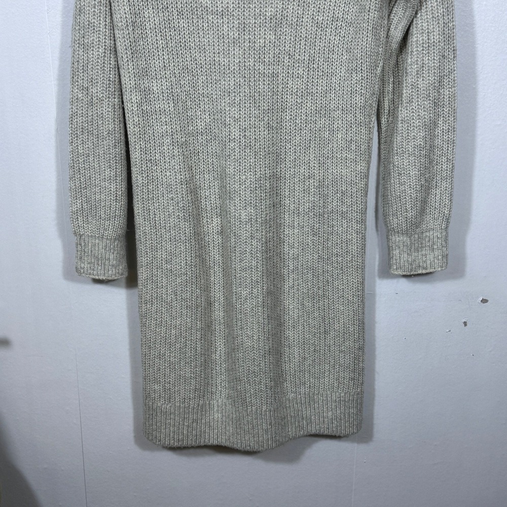 Abercrombie & Fitch Womens Gray V-Neck Knit Sweater Dress Size Small Preppy Fall - Picture 6 of 14